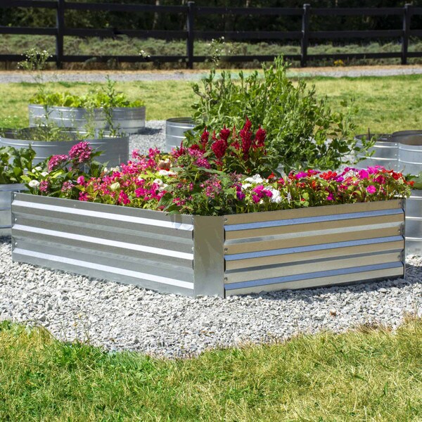 Galvanized Steel Square Garden Bed